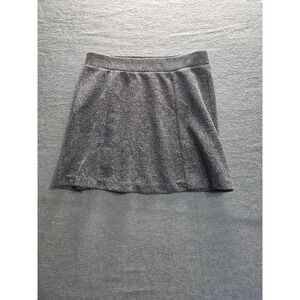 Loft Petites Gray Marl Knit Skater Skirt Size SP A-Line Mini Skirt